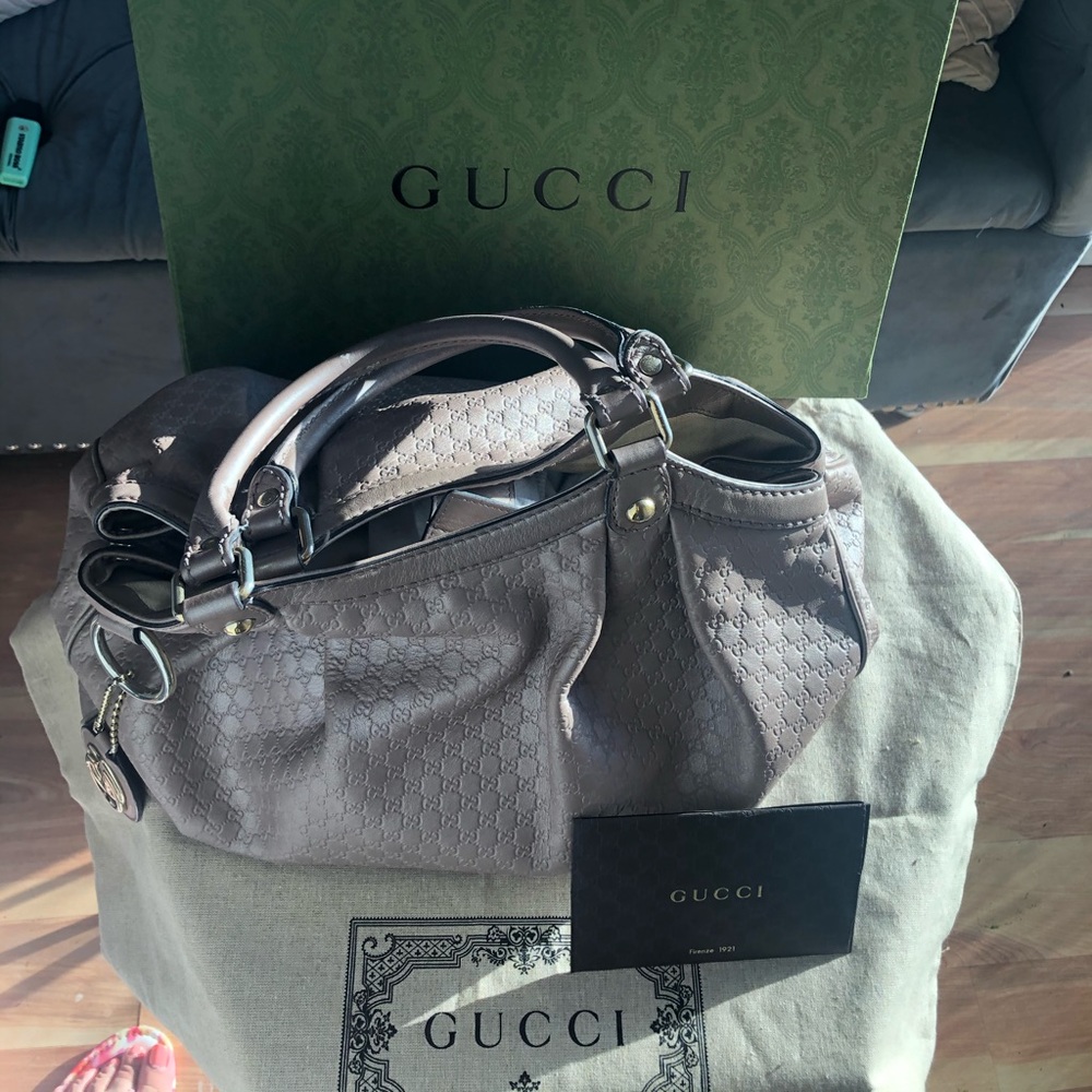 Authentic Pink guccisima leather Sukey bag